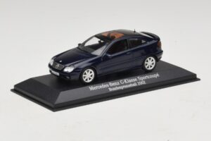 Mercedes C-Class Sportscoupe CL203 Blue Metallic Bundespressball Minichamps 1:43 MB010 Metalas - nuotrauka 2 iš 5