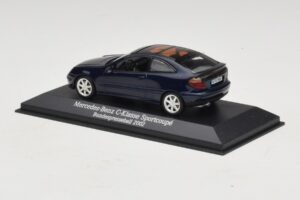 Mercedes C-Class Sportscoupe CL203 Blue Metallic Bundespressball Minichamps 1:43 MB010 Metalas - nuotrauka 3 iš 5
