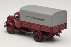 Mercedes L3500 Platforma Porsche Minichamps 1:43 439350027 Metalas - nuotrauka 5 iš 7