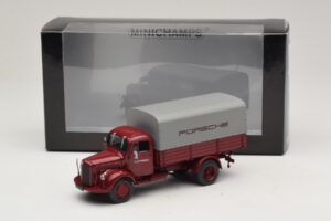 Mercedes L3500 Platforma Porsche Minichamps 1:43 439350027 Metalas - nuotrauka 7 iš 7