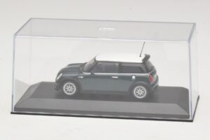 Mini Cooper One R50 Aero Green Su Baltu Stogu Minichamps 1:43 MINI011 Metalas - nuotrauka 4 iš 5