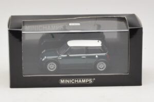 Mini Cooper One R50 Aero Green Su Baltu Stogu Minichamps 1:43 MINI011 Metalas - nuotrauka 5 iš 5