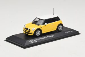 Mini Cooper One R50 su Aero Paketu Geltonas Minichamps 1:43 431138274 Metalas - nuotrauka 2 iš 4