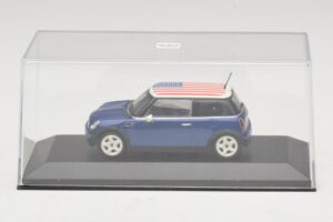 Mini Cooper S R53 Mėlynas Su Amerikos Vėliava Minichamps 1:43 MINI014 Metalas - nuotrauka 4 iš 5