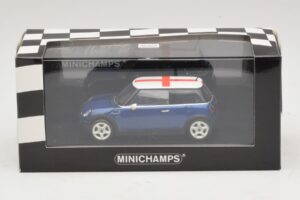 Mini Cooper S R53 Mėlynas Su Anglijos Vėliava Minichamps 1:43 MINI012 Metalas - nuotrauka 5 iš 5