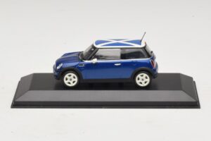 Mini Cooper S R53 Mėlynas Su Škotijos Vėliava Minichamps 1:43 MINI016 Metalas