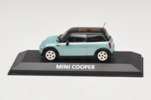 Mini Cooper S R53 Šviesiai Mėlynas Metalizuotas Su Juodu Stogu Minichamps 1:43 MINI030 Metalas