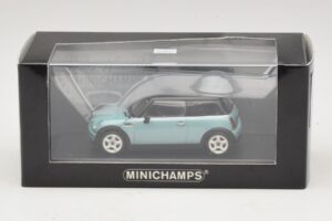 Mini Cooper S R53 Šviesiai Mėlynas Metalizuotas Su Juodu Stogu Minichamps 1:43 MINI030 Metalas - nuotrauka 4 iš 4