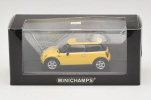 Mini Cooper S R53 Liquid Yellow Su Panoraminiu Stogu Minichamps 1:43 MINI013 Metalas - nuotrauka 4 iš 4