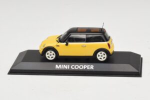Mini Cooper S R53 Geltonas Su Juodu Stogu Minichamps 1:43 MINI031 Metalas