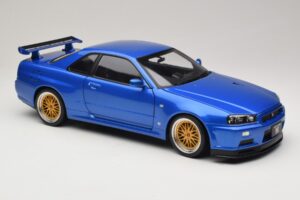 Nissan Skyline GT-R R34 V-Spec II Mėlyna Metalik BBS Ratlankiai KK-Scale 1:12 KKDC120211-2 Metalas - nuotrauka 6 iš 8