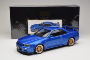 Nissan Skyline GT-R R34 V-Spec II Mėlyna Metalik BBS Ratlankiai KK-Scale 1:12 KKDC120211-2 Metalas - nuotrauka 8 iš 8