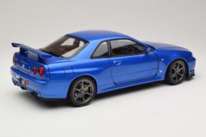 Nissan Skyline GT-R R34 V-Spec II Mėlyna Metalik OEM Ratlankiai KK-Scale 1:12 KKDC120211-1 Metalas - nuotrauka 3 iš 8