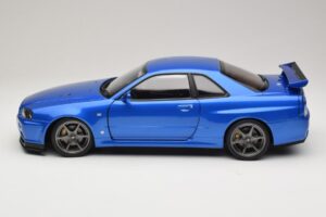 Nissan Skyline GT-R R34 V-Spec II Mėlyna Metalik OEM Ratlankiai KK-Scale 1:12 KKDC120211-1 Metalas - nuotrauka 4 iš 8