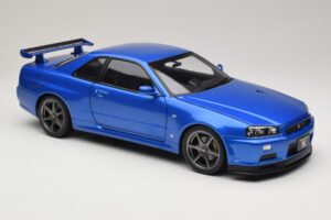 Nissan Skyline GT-R R34 V-Spec II Mėlyna Metalik OEM Ratlankiai KK-Scale 1:12 KKDC120211-1 Metalas - nuotrauka 6 iš 8