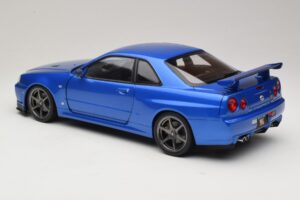 Nissan Skyline GT-R R34 V-Spec II Mėlyna Metalik OEM Ratlankiai KK-Scale 1:12 KKDC120211-1 Metalas - nuotrauka 7 iš 8