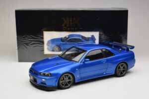Nissan Skyline GT-R R34 V-Spec II Mėlyna Metalik OEM Ratlankiai KK-Scale 1:12 KKDC120211-1 Metalas - nuotrauka 8 iš 8