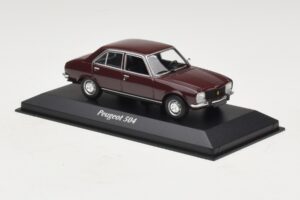 Peugeot 504 Tamsiai Raudona Maxichamps 1:43 940112500 Metalas - nuotrauka 3 iš 5