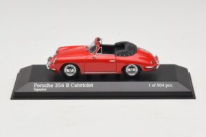 Porsche 356 B Kabrioletas Raudonas Minichamps 1:43 400064331 Metalas