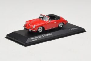 Porsche 356 B Kabrioletas Raudonas Minichamps 1:43 400064331 Metalas - nuotrauka 2 iš 5