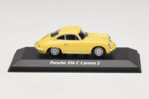 Porsche 356C Carrera 2 Geltonas Maxichamps 1:43 940062361 Metalas