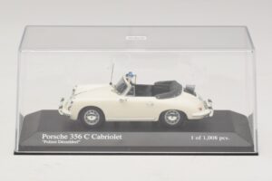 Porsche 356C Kabrioletas Polizei Dusseldorf Minichamps 1:43 430062391 Metalas - nuotrauka 4 iš 5