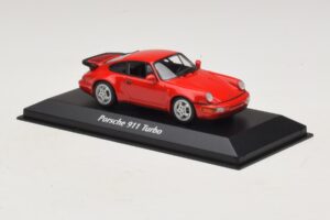 Porsche 911 964 Turbo Raudonas Maxichamps 1:43 940069102 Metalas - nuotrauka 3 iš 5
