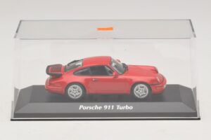 Porsche 911 964 Turbo Raudonas Maxichamps 1:43 940069102 Metalas - nuotrauka 4 iš 5
