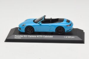 Porsche 911 991.1 Carrera 4 GTS Kabrioletas Mėlynas Minichamps 1:43 410067332 Metalas