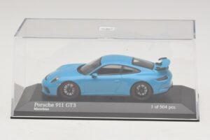 Porsche 911 991.1 GT3 Mėlynas Minichamps 1:43 410066022 Metalas - nuotrauka 4 iš 5