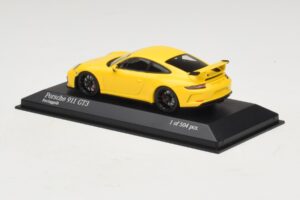 Porsche 911 991.1 GT3 Geltonas Minichamps 1:43 410066020 Metalas - nuotrauka 3 iš 5
