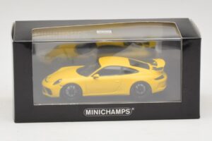 Porsche 911 991.1 GT3 Geltonas Minichamps 1:43 410066020 Metalas - nuotrauka 5 iš 5