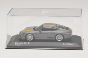 Porsche 911 991.1 R Pilkas Minichamps 1:43 410066232 Metalas - nuotrauka 4 iš 5
