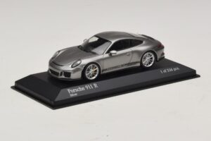 Porsche 911 991.1 R Sidabrinis Minichamps 1:43 410066224 Metalas - nuotrauka 2 iš 5