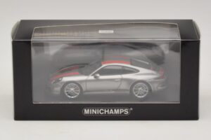 Porsche 911 991.1 R Sidabrinis Su Oranžinėmis Juostomis Minichamps 1:43 410066222 Metalas - nuotrauka 5 iš 5