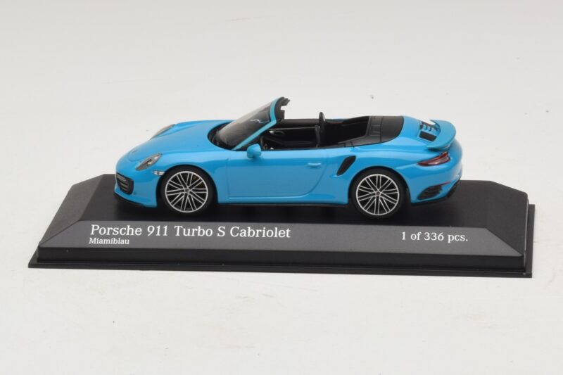 Porsche 911 991.1 Turbo S Kabrioletas Mėlynas Minichamps 1:43 410067182 Metalas