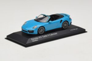 Porsche 911 991.1 Turbo S Kabrioletas Mėlynas Minichamps 1:43 410067182 Metalas - nuotrauka 2 iš 5
