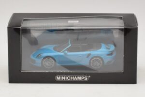 Porsche 911 991.1 Turbo S Kabrioletas Mėlynas Minichamps 1:43 410067182 Metalas - nuotrauka 5 iš 5