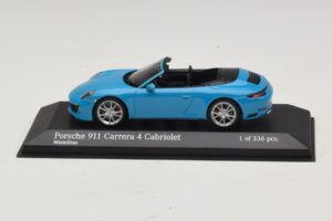 Porsche 911 991.2 Carrera 4 Kabrioletas Mėlynas Minichamps 1:43 410067232 Metalas