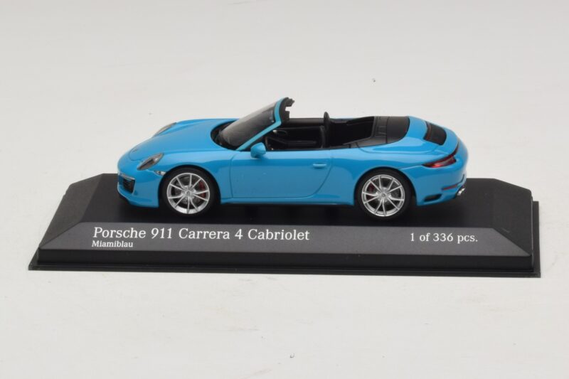 Porsche 911 991.2 Carrera 4 Kabrioletas Mėlynas Minichamps 1:43 410067232 Metalas