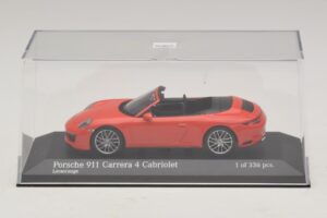 Porsche 911 991.2 Carrera 4 Kabrioletas Oranžinis Minichamps 1:43 410067231 Metalas - nuotrauka 4 iš 5