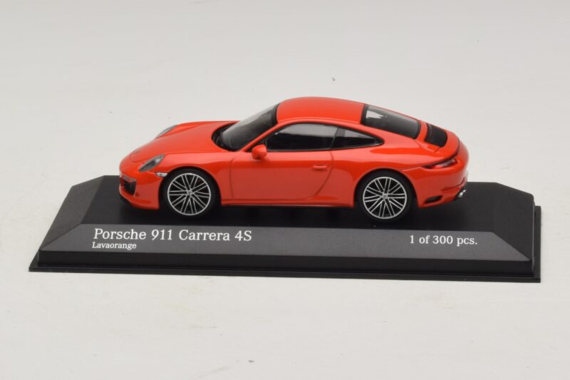 Porsche 911 991.2 Carrera 4S Oranžinis Minichamps 1:43 410067241 Metalas