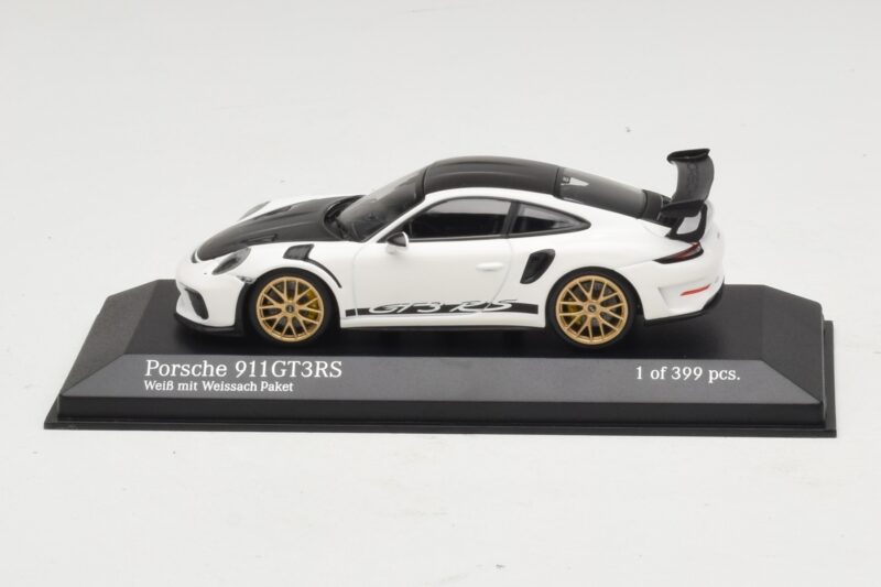 Porsche 911 991.2 GT3 RS Baltas Su Weissach Package Minichamps 1:43 410067022 Metalas