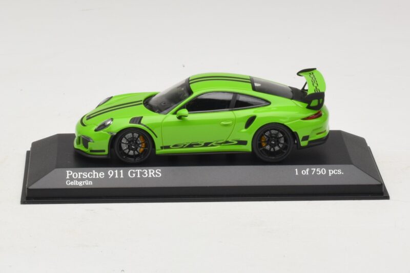 Porsche 911 991 GT3 RS Žalias Minichamps 1:43 410063224 Metalas