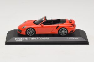 Porsche 911 991 Turbo S Kabrioletas Oranžinis Minichamps 1:43 410067181 Metalas