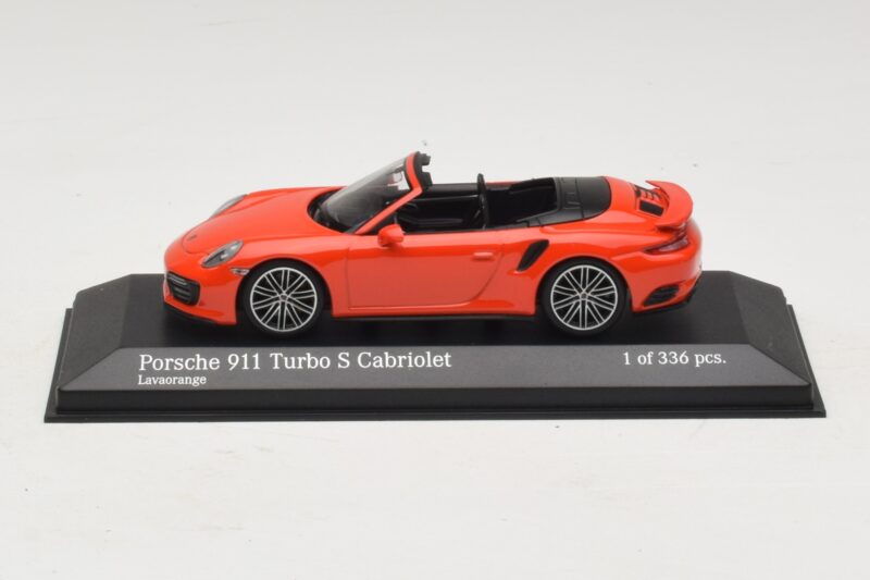 Porsche 911 991 Turbo S Kabrioletas Oranžinis Minichamps 1:43 410067181 Metalas