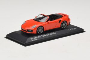 Porsche 911 991 Turbo S Kabrioletas Oranžinis Minichamps 1:43 410067181 Metalas - nuotrauka 2 iš 5