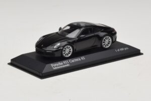 Porsche 911 992 Carrera 4S Juoda Metalik Minichamps 1:43 410069320 Metalas - nuotrauka 2 iš 5