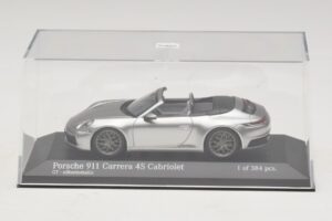 Porsche 911 992 Carrera 4S Kabrioletas Sidabrinis Minichamps 1:43 410069330 Metalas - nuotrauka 4 iš 5