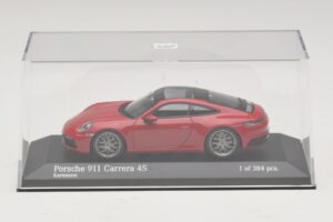 Porsche 911 992 Carrera 4S Raudonas Minichamps 1:43 410069321 Metalas - nuotrauka 4 iš 5